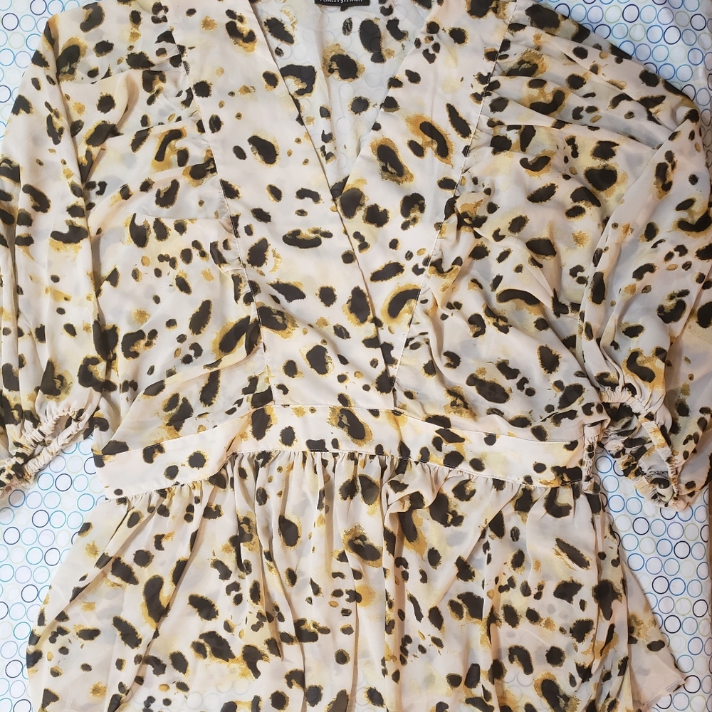 Ashley Stewart animal print blouse